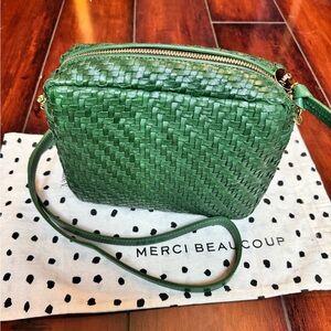 Beautiful Clare V Midi Sac, Green Leather Zig Zag 💚✨